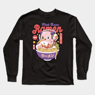 Pink Bean Ramen Kawaii Long Sleeve T-Shirt